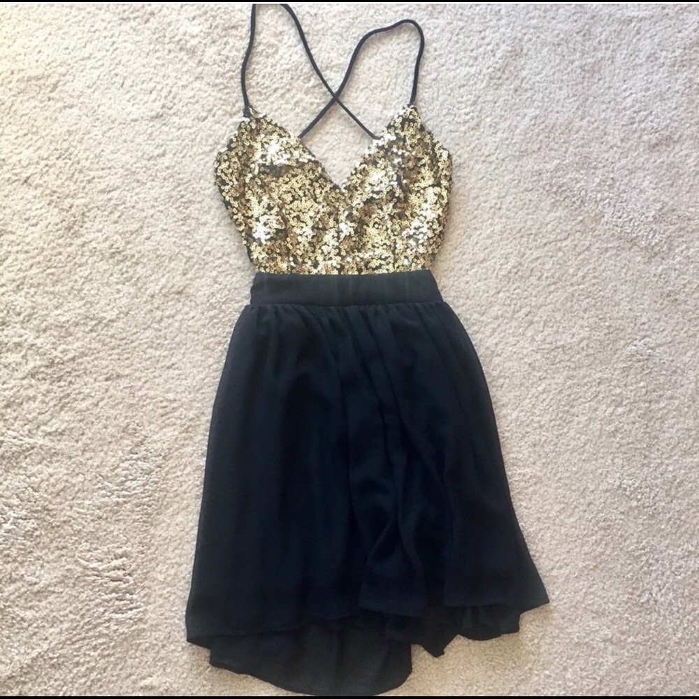 Sequin backless dress